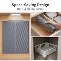 Tapis de drainage moderne en silicone 33,5x43cm, antidérapant, résistant à la chaleur, compatible lave-vaisselle, qualité alimentaire, sans BPA, rectangulaire