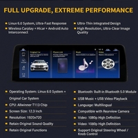 Layar Sentuh 12.3'' Apple Carplay Android AUTO GPS USB Sistem Linux untuk BMW Seri 3 2007-2011 (Model Dasar Tanpa Layar) Dashboard