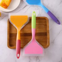 Spatule à crêpes large en silicone, spatule à omelette, spatule pour retourner les œufs, le poisson, la pizza, le steak, ustensiles de cuisine antiadhésifs, spatule de cuisine