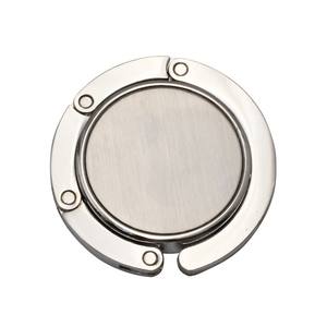 Bolsa de escritorio portátil al por mayor soporte para colgar plata instantánea diseño tradicional plegable gancho de metal fácil de usar con estilo - Product Image 1