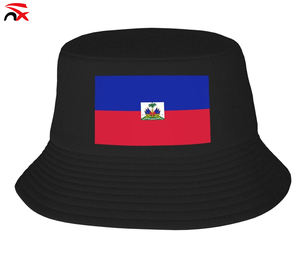 Chapeau de pêcheur à logo personnalisé en polyester 58-60 cm, drapeau haïtien, drapeaux de nombreux pays différents, chapeau de pêcheur pour les fans de football, chapeau de seau - Product Image 5