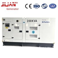 Groupe électrogène Perkins 1106A, moteur de 200 KVA 160 KW, triphasé, 200KW 50HZ avec ATS
