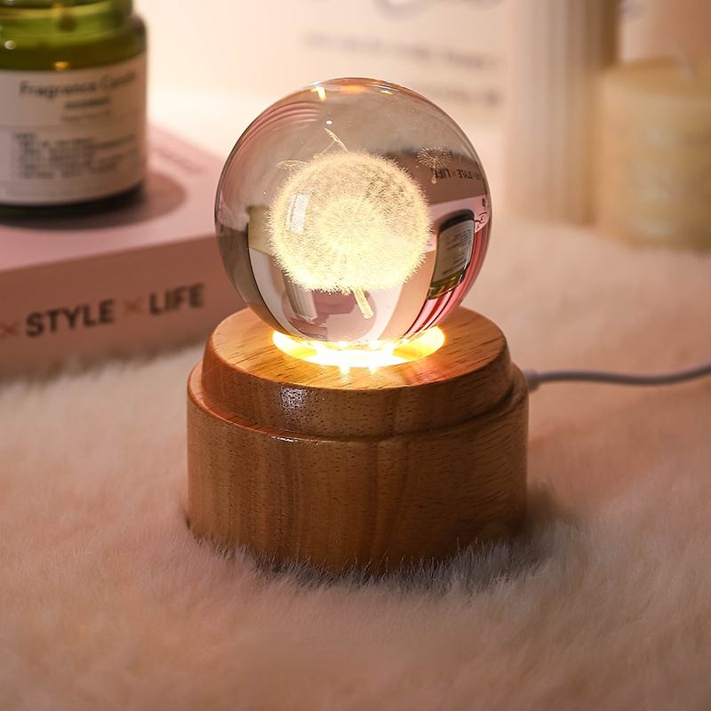 dandelion{60mm+rotating wooden base}