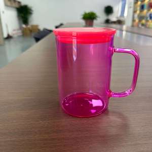 Taza de Café de Vidrio Transparente de Nuevo Diseño de 15 oz con Asa para Servicio en Cafeterías y Restaurantes - Product Image 2