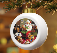 Boule de Noël en céramique personnalisable par sublimation