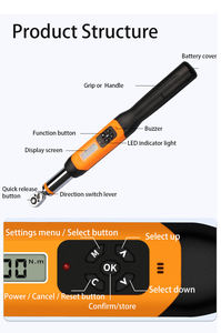 1/2 Inch Drive Torque <strong>Wrench</strong> Digital 340N/CE CCC Yellow Adjustable <strong>Wrench</strong> Digital with LCD Display/cl&eacute; Dynamom&eacute;trique - Product Image 3