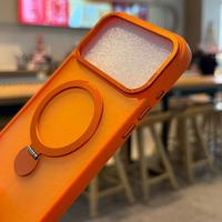 Étui de luxe pour téléphone portable Apple iPhone 18 17 16 15 Pro Max, coque magnétique mate avec support d'appareil photo rotatif et anneau de maintien