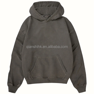 Vente en gros Premium 100% coton personnalisé poids lourd unisexe polaire à capuche de haute qualité surdimensionné vierge hommes sweats à capuche - Product Image 4