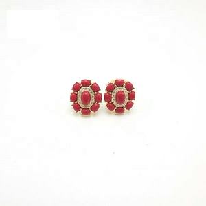 De lujo de plata 925 coral flor stud pendientes Plata de Ley 925, pendientes para las mujeres <span class=keywords><strong>2022</strong></span> - Product Image 2