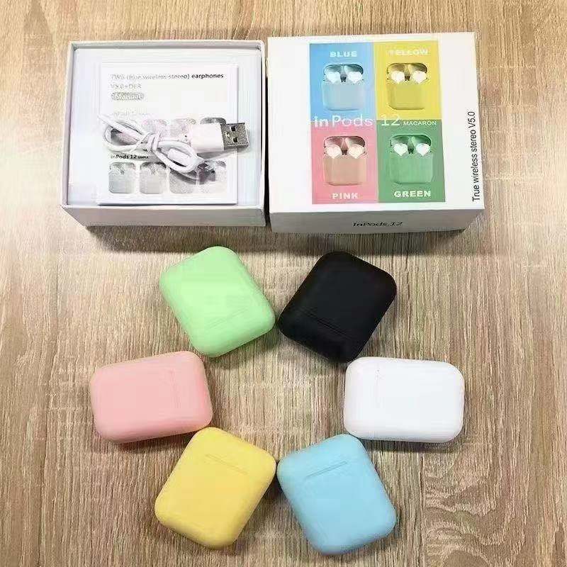 2021 Hot seller Wireless Earphone i7S i9s i11 Mini Wireless Earbuds i12 TWS inpods12 i12 Macaron