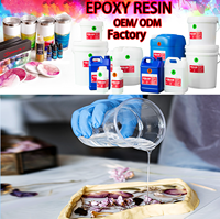 Prix d'Usine Vente en Gros Résine Époxy et Durcisseur pour Bricolage Artistique Kit de 2 Gallons Coulée Cristalline Colle AB Résine
