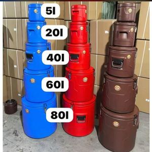 Contenitore Termico Professionale per Catering da 5L a 80L, Cilindrico, in Marrone, <span class=keywords><strong>Rosso</strong></span> e Blu, per Buffet Commerciali e Distribuzione di Alimenti - Product Image 5