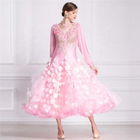 B-18442 Personnalisé Offre Spéciale Rayonnant Rose Danse Robe Moderne de Haute Qualité Robe De Danse De Salon Pour La Concurrence