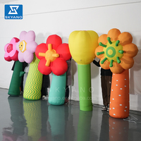 Fleurs géantes debout fleurs gonflables sculpture fleur gonflable pour décoration