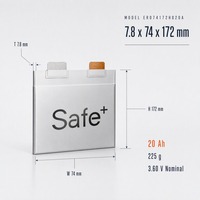 Batterie semi-solide 320Wh/kg 28Ah 3.6V, cellule lithium-ion rechargeable en pochette pour drones industriels, robots et applications en climat froid