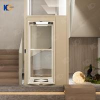 Ascenseur hydraulique silencieux pour villa, design moderne, 400 kg, avec plancher en PVC, pour 3-4 personnes, diverses protections de sécurité, à vendre