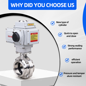 שסתום פרפר חשמלי מפלדת אל-חלד DQ 304 דגם D981X, שסתום סניטרי חשמלי 220V/24V, שסתום פרפר חשמלי להתקנה מהירה - Product Image 6