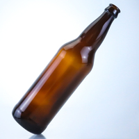 Bouteille en verre ambré vide pour boissons, standard 330 ml 500 ml, fourniture directe d'usine