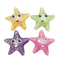 Étoile de mer en maltose couleur bonbon, jouet anti-stress créatif à montée lente, super doux, scintillant, grand œil, animal marin, cadeau pour enfants