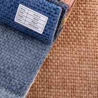 Tissu Chenille Teint en Fil Uni Super Doux 100% Microfibre Polyester Textile de Maison Tissage Tricoté Chaîne Uni E2239