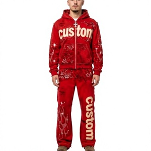 Chándal Deportivo Personalizado para Hombre, Estampado, con Capucha, Corte Regular, para Invierno, 100% Algodón, Cierre con Cordón - Product Image 2