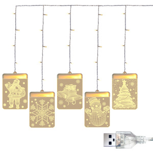 ไฟ LED รูปดาวแบบ USB สำหรับตกแต่งห้องตลาด ตกแต่งวันหยุดคริสต์มาส ไฟแขวน 3 มิติ คริสต์มาส - Product Image 5