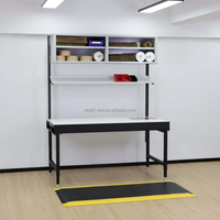 Table d'emballage robuste en acier, hauteur réglable, plan de travail avec convoyeur à rouleaux, capacité de 500 kg, certifiée ISO 9001