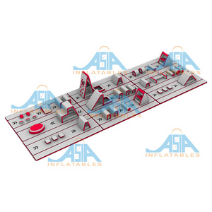 Cour de gymnastique gonflable d'obstacles de guerrier de Ninja de bloc de pont de voie d'air - Product Image 1