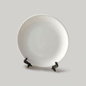 Nouvelle plaque céramique thermique vierge de 6 pouces, acceptant la personnalisation du motif, avec support, pour sublimation, ustensiles de cuisine - Product Image 1