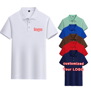 Verano Casual hombres mujeres manga corta Piqué de punto <span class=keywords><strong>para</strong></span> Polo logotipo personalizado bordado impresión patrón sólido camiseta uniformes - Product Image 1