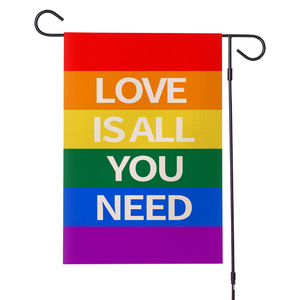 Bandera de jardín del orgullo del arco iris de poliéster de sublimación térmica para jardín al aire libre - Product Image 5