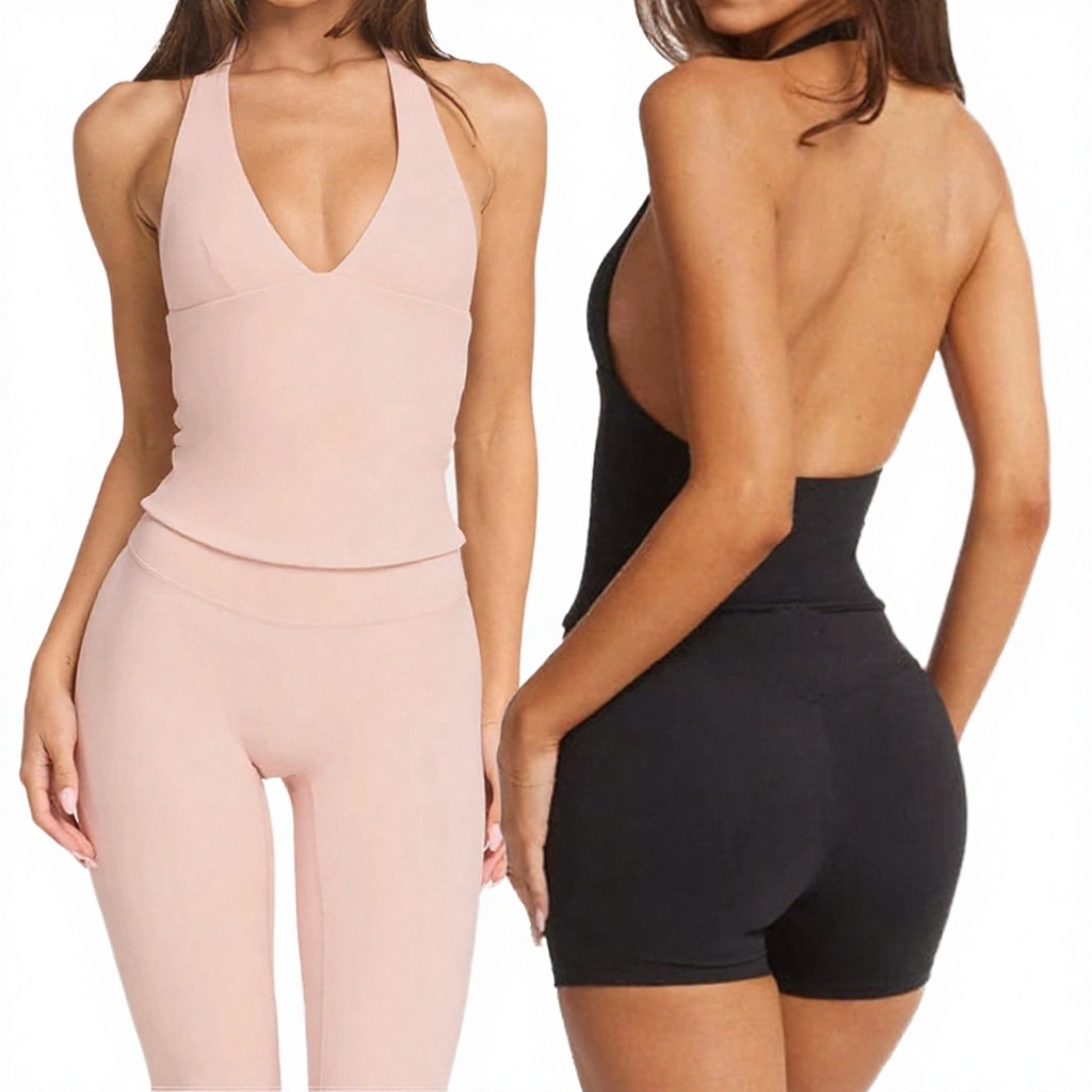Hot Sale Solid Beauty Backless Quick Dry Workout Women 3 Piece Sports Suits Shorts Lightweight Fitness Yoga Set