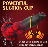 Dildo de Fantasía con Nudo Grande de 8.8", Dildo Monstruoso Enorme, Consolador Vibrador con Empuje, Juguetes Sexuales para Hombres y Mujeres