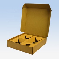 Prix usine conception personnalisée boîte de papier kraft brun boîte postale avec insert emballage pour pièces de rechange électronique bougies pots de confiture