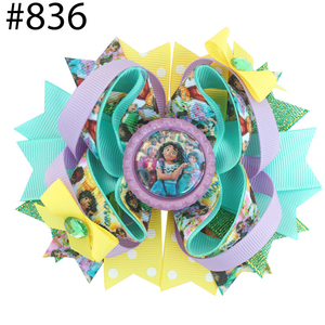 Fermagli per capelli con fiocco rosa di tendenza, nuovissimi fermagli ispirati ad <span class=keywords><strong>Encanto</strong></span>, fiocchi per capelli per bambine, accessori per capelli per bambini - Product Image 4