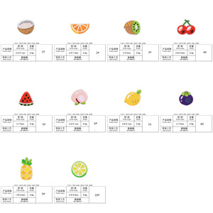 Custom Self Adhesive Computer Embroidery Simulation Fruit Coconut Kiwi Mangosteen Lemon Orange Patch for <b>Decoration</b> - Product Image 5