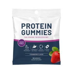 Gummies protéinés OEM 24g de protéines totales par sachet avec collagène et biotine, 6 paquets individuels pour la santé des cheveux, de la peau et des ongles - Product Image 6