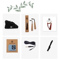 Nouvelle collection 2023, meilleure vente, 23 cordes en bois d'acajou, harpe à levier irlandais, harpe irlandais gravée à la main