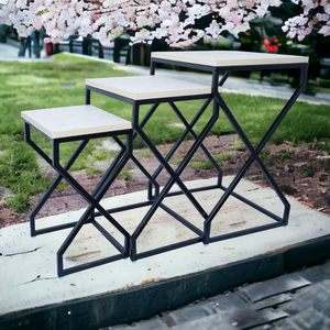 Elegant Contemporary <b>Side</b> <b>Table</b> Versatile Metal Iron Minimalist Chic Farmhouse Style Living Room Bedroom Functional Coffee <b>Table</b> - Product Image 6