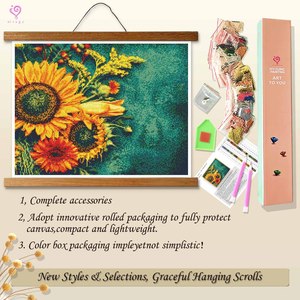 Pintura de Diamantes 5D DIY, Girasol Floral, Fabricante Profesional, Venta al por Mayor, Kit Personalizado, Arte de Pared con Diamantes - Product Image 4