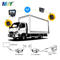 Système de caméra de recul sans fil, émetteur et récepteur numérique à longue portée de 2.4 m, 300 GHz, pour camion