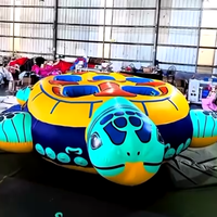 Bateau gonflable tractable tortue pour sports nautiques, bateau gonflable tractable tortue donut