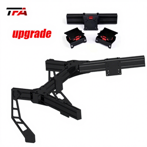 终极铝制四臂显示器支架，适用于赛车模拟器、电子竞技工作站、多屏沉浸式游戏比赛 - Product Image 4