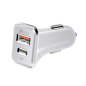 Wholesale cheap price universal 18w & 36w Qc 3.0 Dual Usb Car Charger Type-c Pd Fast Charging For Smartphone