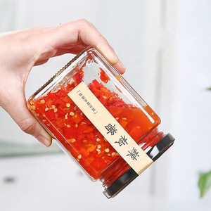 Pot en verre carré vide de 50 ml, 200 ml, 500 ml, 750 ml avec couvercle en étain hermétique pour aliments, confiture, miel, <span class=keywords><strong>cornichons</strong></span> - Product Image 4