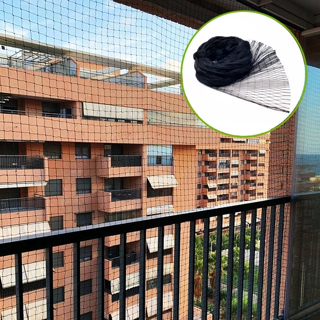 Polyester Cat Proof Screen Nets Black Color Cat Fence Net for Balcony Anti-fall Cat Safety Net