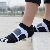 Chaussettes de sport à cinq doigts en coton pour hommes, été, tube court et fin, système intermédiaire, sous-orteil, conception de bateau, déodorant, absorbant la sueur, manchette ODM