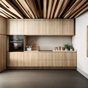 Conceptions d'armoires de cuisine fonctionnelles Placard de cuisine modulaire Armoires de cuisine modernes en bois massif personnalisables - Product Image 4