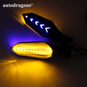 Feux de jour à LED bicolores ambre et bleu pour motos, haute luminosité - Product Image 2