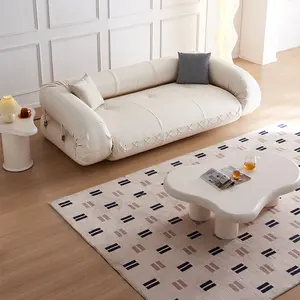 Conjunto de muebles de sofá conjunto de sofá diseños conjunto de sofá para sala de estar cama perezosa multifuncional plegable de cuero